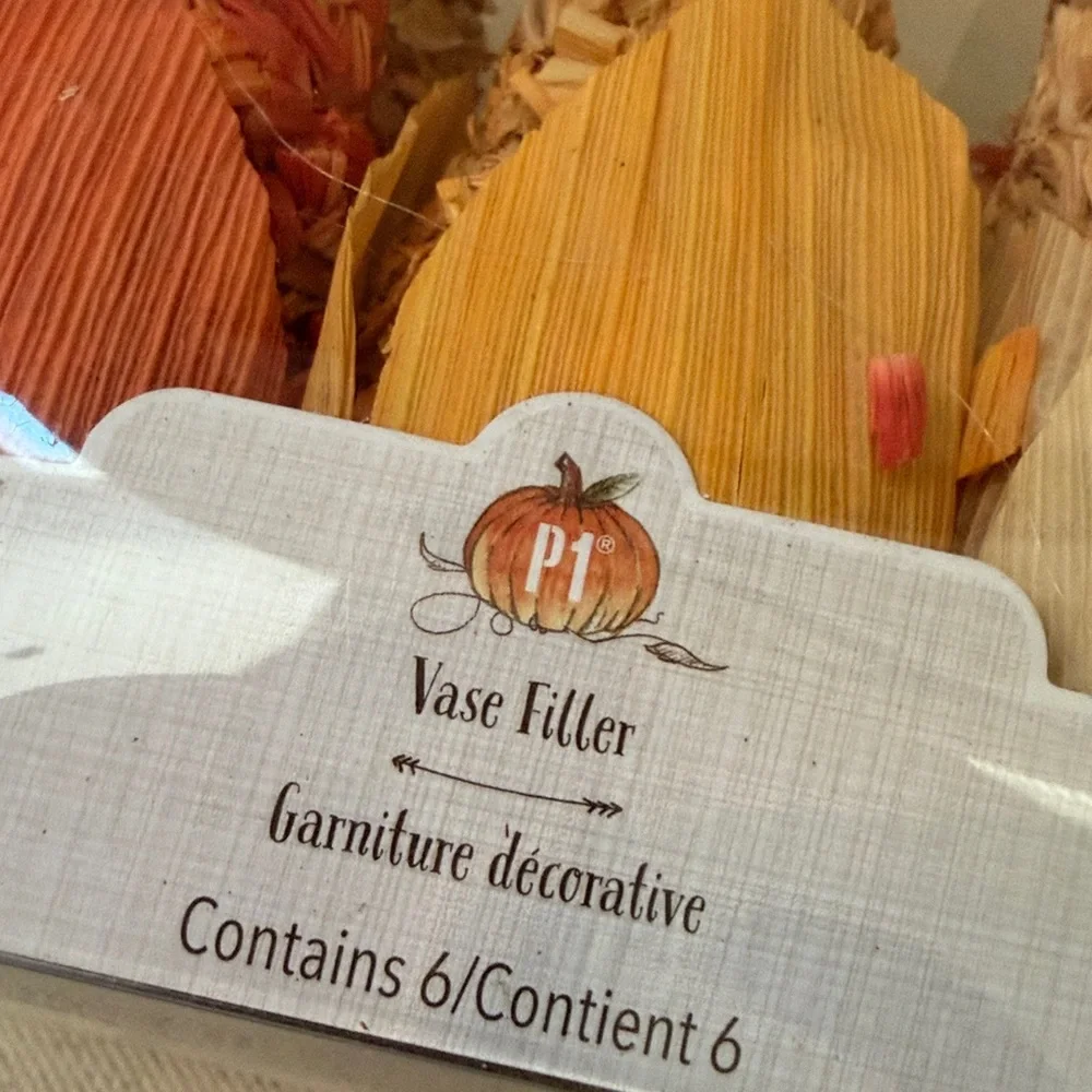 NWT Pier 1 Decorative 6-Pack Vase Filler, Corn Cob Design, 5”, on original box